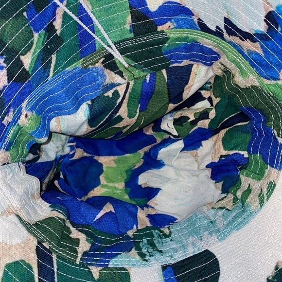 Baiia Linen Bucket Hat - Monet Wide Brim Sun Blue Green White Australia main image 7
